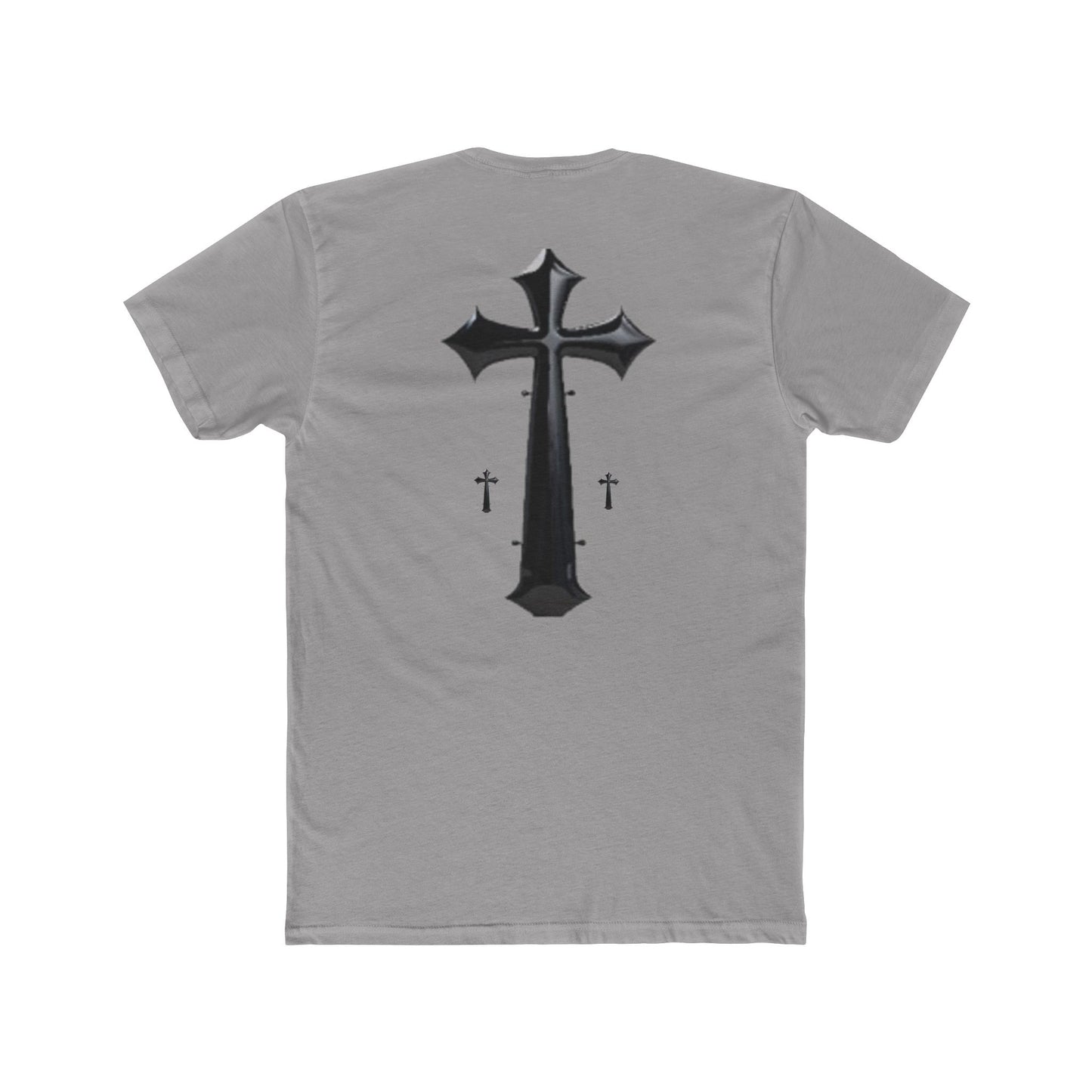 Inspirational Unisex Cotton Crew Tee - 'God Made Me In His Image' & Cross Design