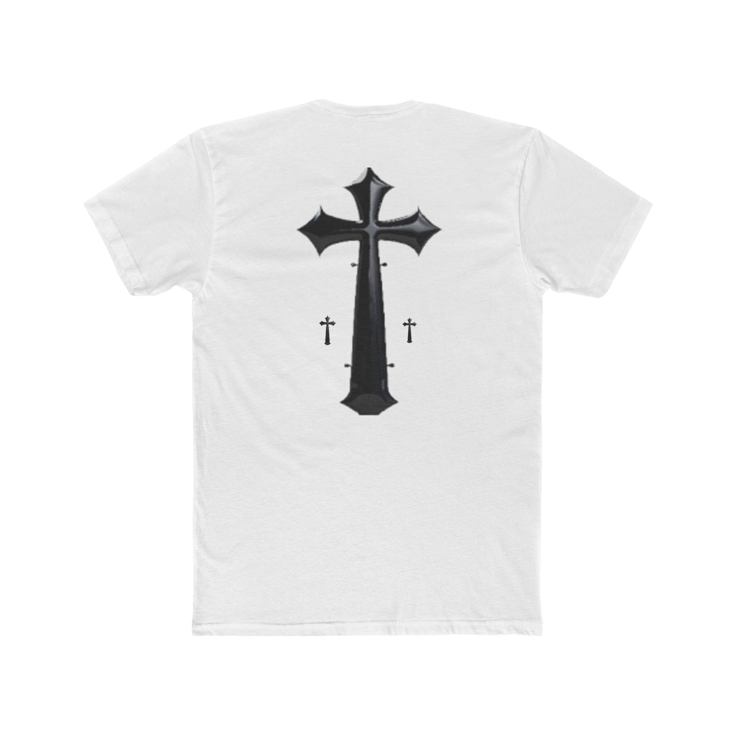 Inspirational Unisex Cotton Crew Tee - 'God Made Me In His Image' & Cross Design