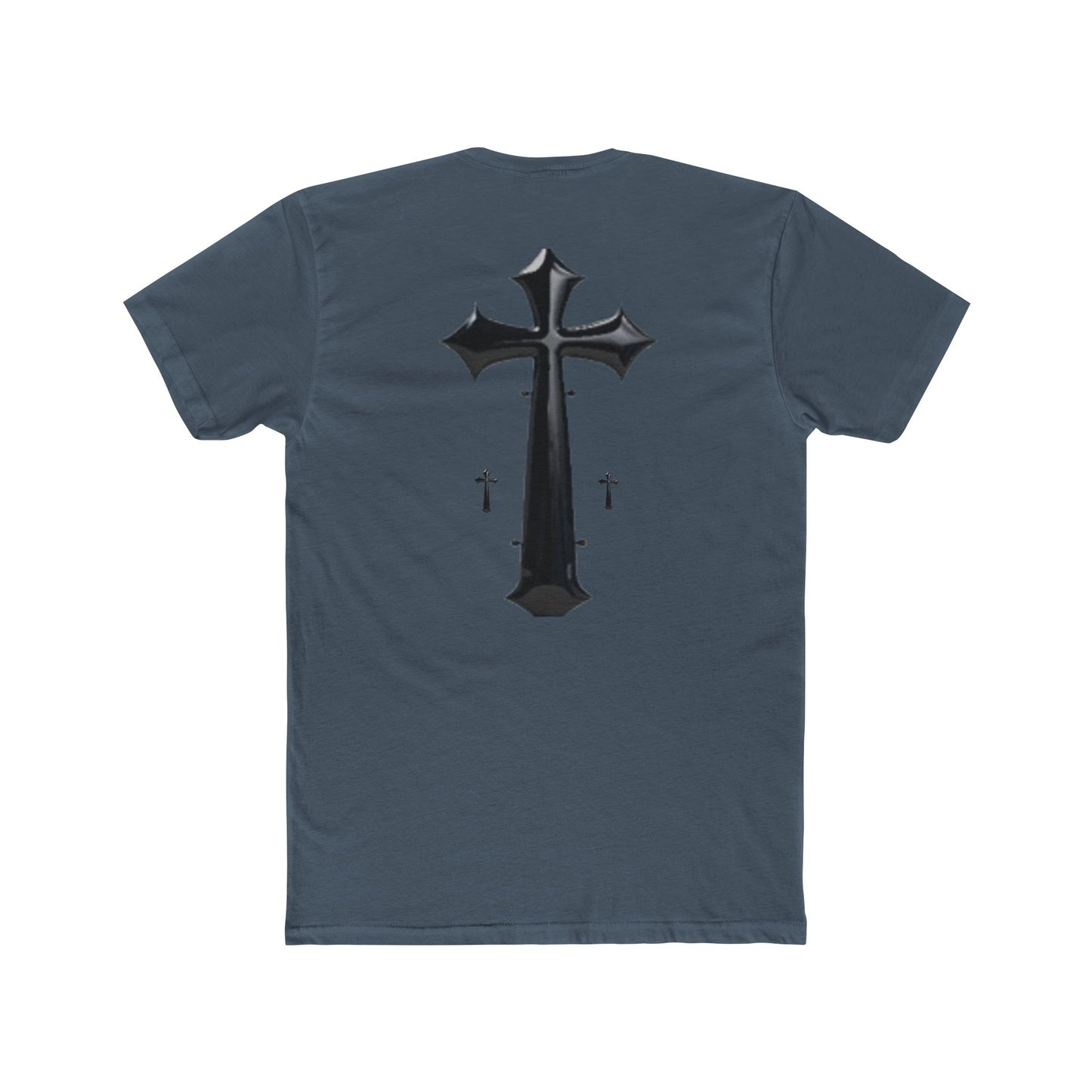 Inspirational Unisex Cotton Crew Tee - 'God Made Me In His Image' & Cross Design
