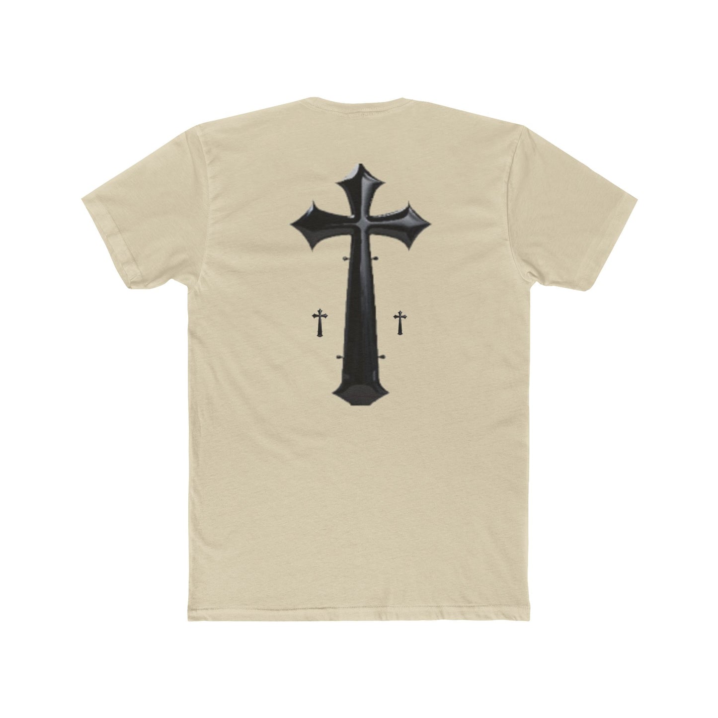Inspirational Unisex Cotton Crew Tee - 'God Made Me In His Image' & Cross Design