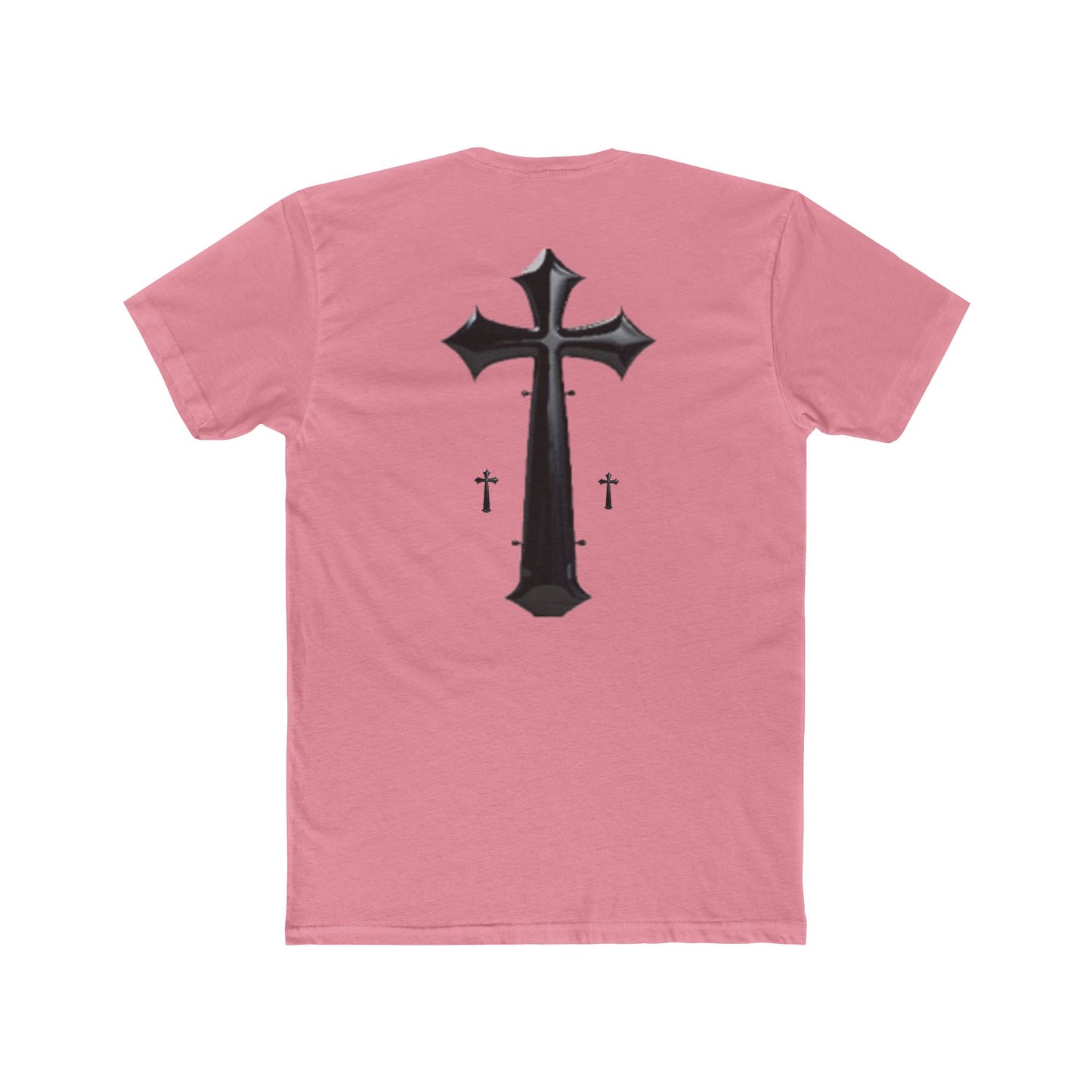 Inspirational Unisex Cotton Crew Tee - 'God Made Me In His Image' & Cross Design
