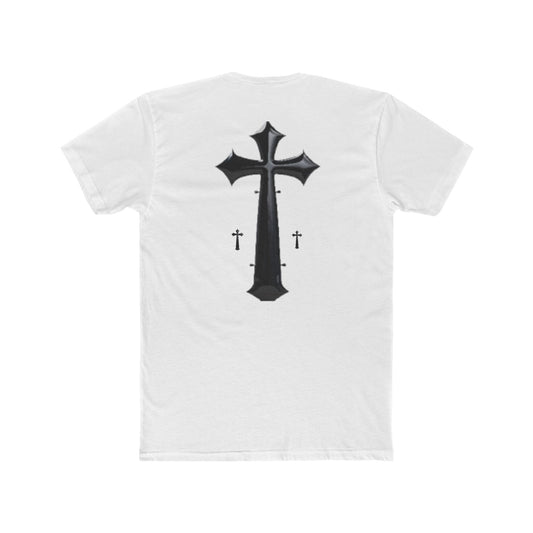 Inspirational Unisex Cotton Crew Tee - 'God Made Me In His Image' & Cross Design